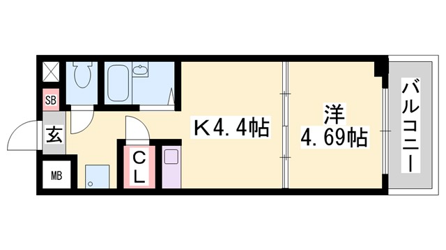 土井ハイツ北条口の間取り