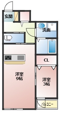 エレガントカーサA棟の間取り