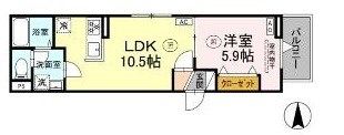 足立区千住緑町のアパートの間取り