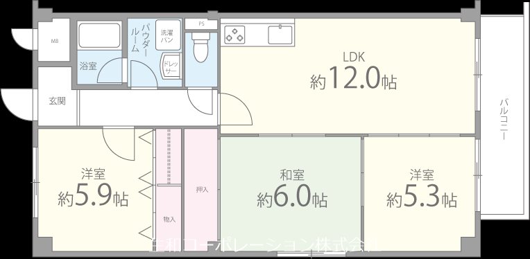 リーヴァ三日市の間取り