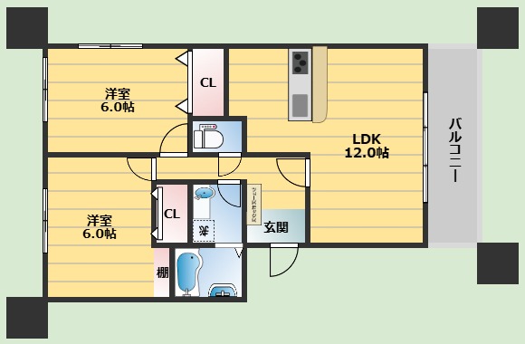 【ドルチェヴィータ桜塚の間取り】