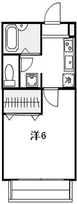 川崎市中原区今井仲町のアパートの間取り