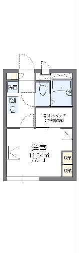 名古屋市北区西味鋺のアパートの間取り