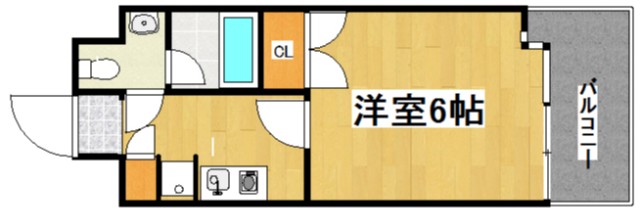 福岡市中央区清川のマンションの間取り