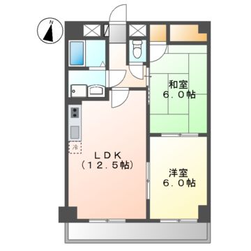 名古屋市千種区観月町のマンションの間取り