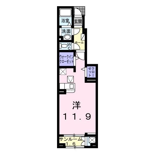 プラシードＡの間取り