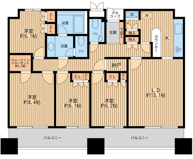 リバーサイド隅田セントラルタワの間取り