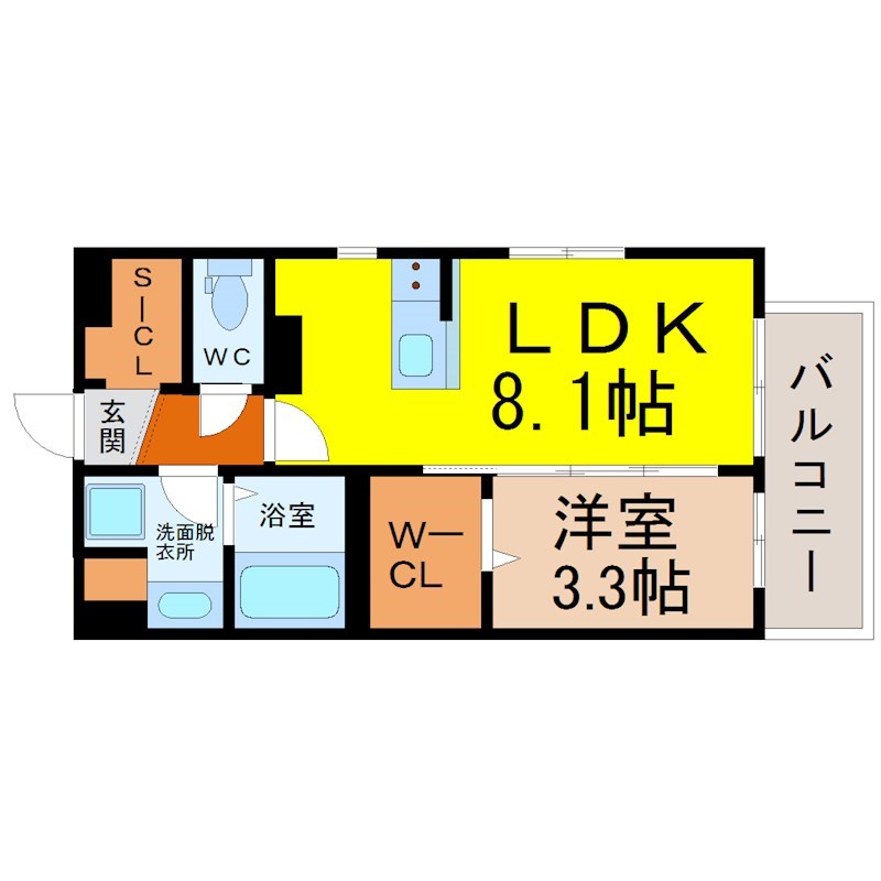 名古屋市中区栄のマンションの間取り