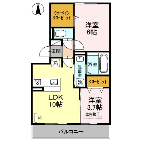 糟屋郡粕屋町大字大隈のマンションの間取り