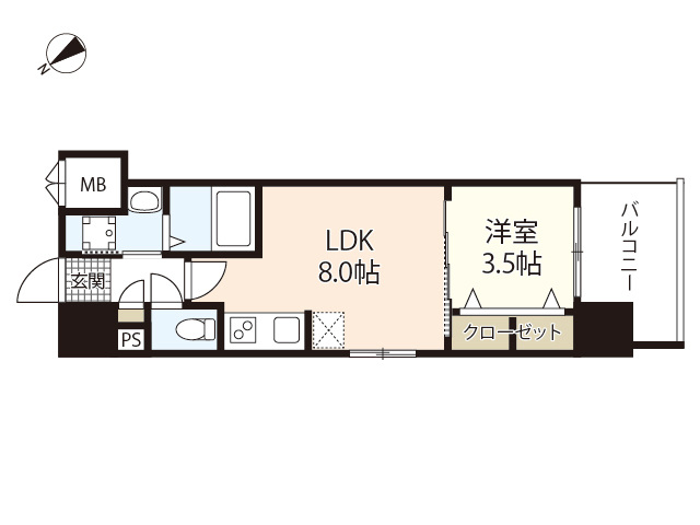 S-RESIDENCE空港通りawesomeの間取り