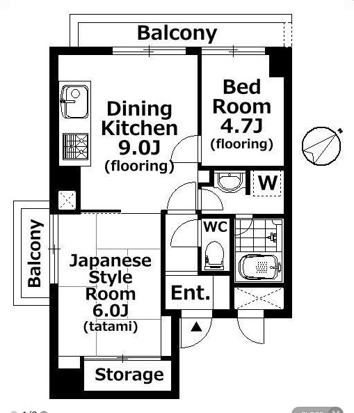 朝日根津八重垣マンションの間取り