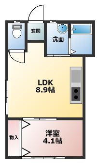 カーサブライト西秦泉寺の間取り