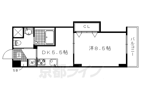 セラヴィ鞍馬口の間取り