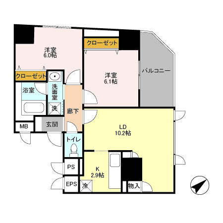 フォレンツタワー文京千石の間取り