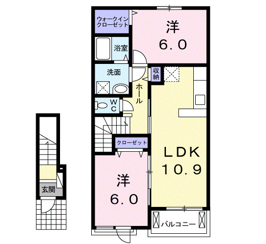 ライフシティ　スカイの間取り