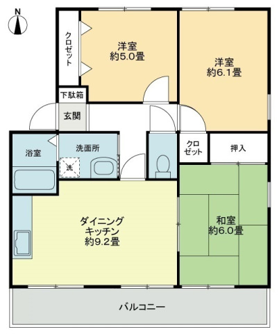 【Fo.トロワ木太Ｂの間取り】
