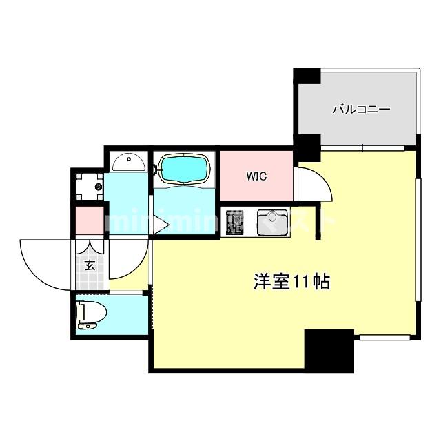 大阪市西区南堀江のマンションの間取り