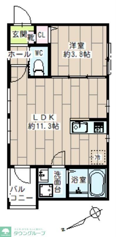 品川区東大井のアパートの間取り