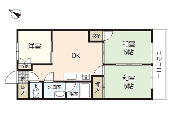 広島市西区草津南のマンションの間取り