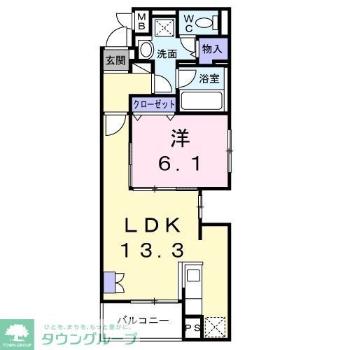 川崎市幸区鹿島田のマンションの間取り