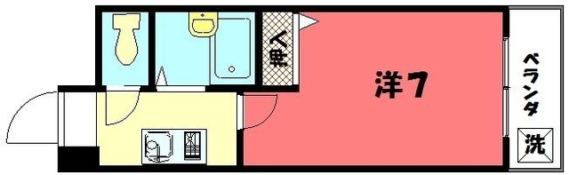 京都市北区等持院北町のマンションの間取り