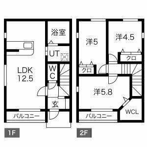 【Ｍｙｓａ　垣の内　Ａ棟～Ｅ棟の間取り】