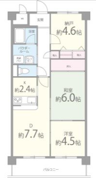 八尾市天王寺屋のマンションの間取り