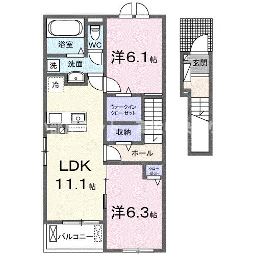 クラール鶴市フロイデＡの間取り