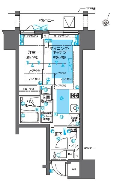 千代田区岩本町のマンションの間取り