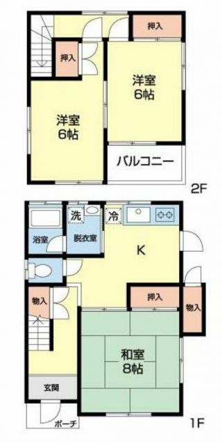 メゾンホーク末永Bの間取り写真