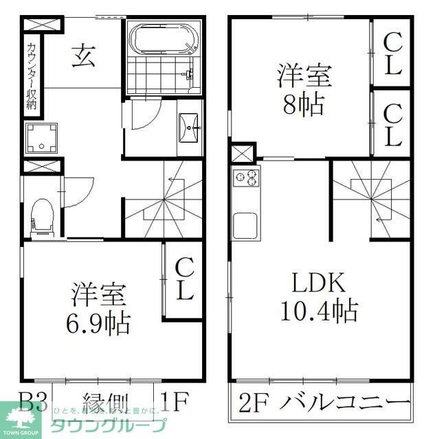 The Orchard Yahata B棟の間取り写真