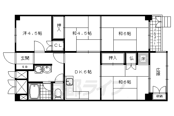 山科南団地 E棟の間取り写真