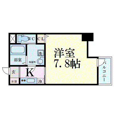 プレサンス谷町キャトルの間取り写真