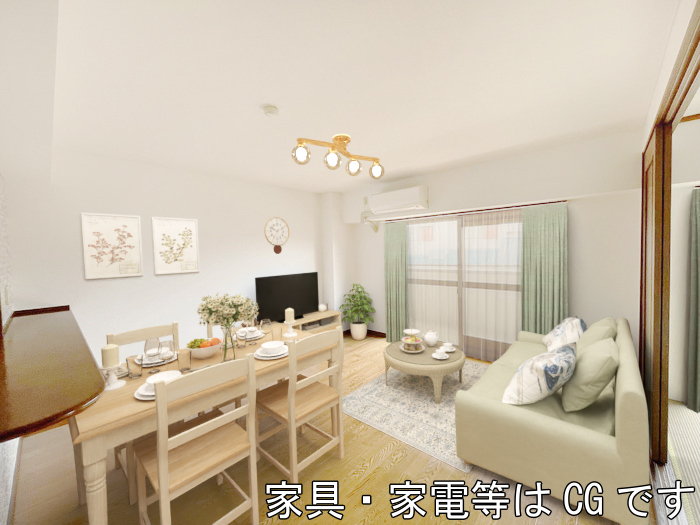 りゅうが丘ハイツの居間写真