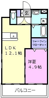 ブルースカイマンションXの間取り写真