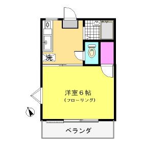 ＪＲ横浜線 新横浜駅 徒歩3分 2階建 築34年の間取り写真