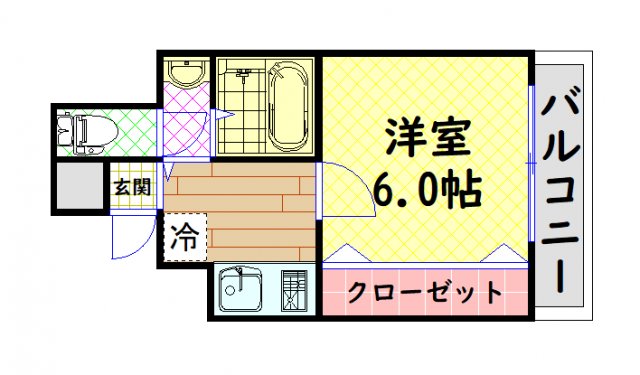 クレセール阿波座の間取り写真