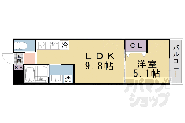 LEI 椥辻の間取り写真