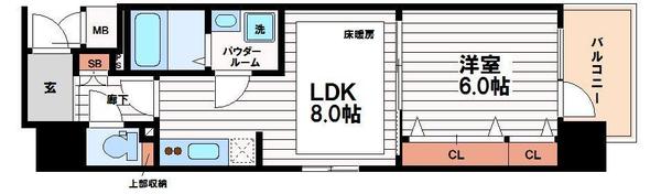 プレサンス心斎橋ニストの間取り写真