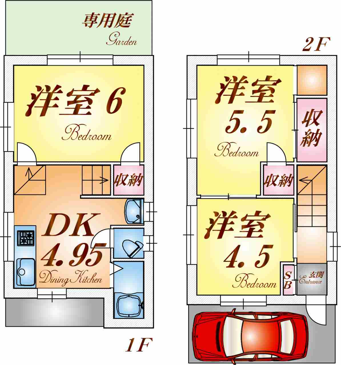 鈴蘭台南町7丁目貸家の間取り写真