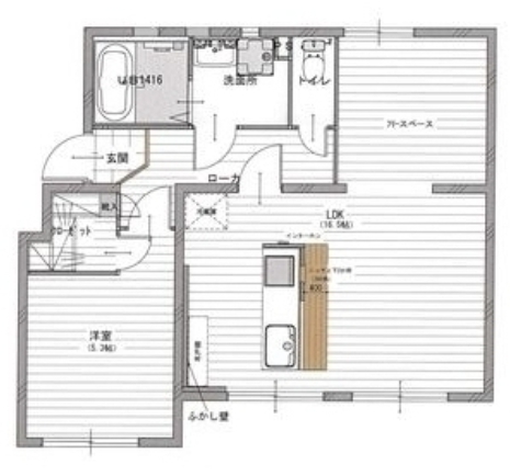 名古屋市緑区鳴海町のマンションの間取り