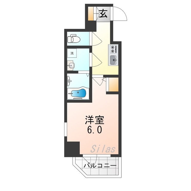 大阪市北区長柄中のマンションの間取り