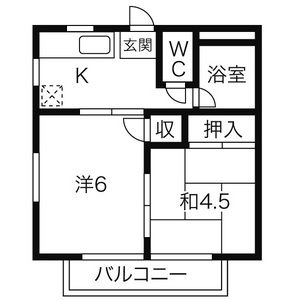 ルミエールAB棟　(B棟)の間取り