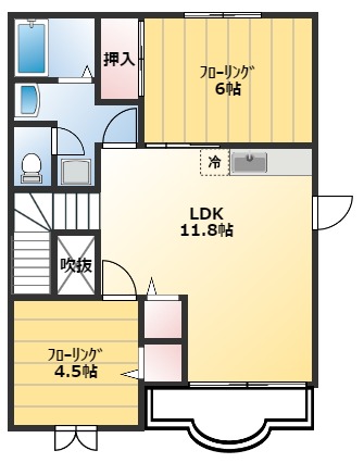 タウンカワシマの間取り