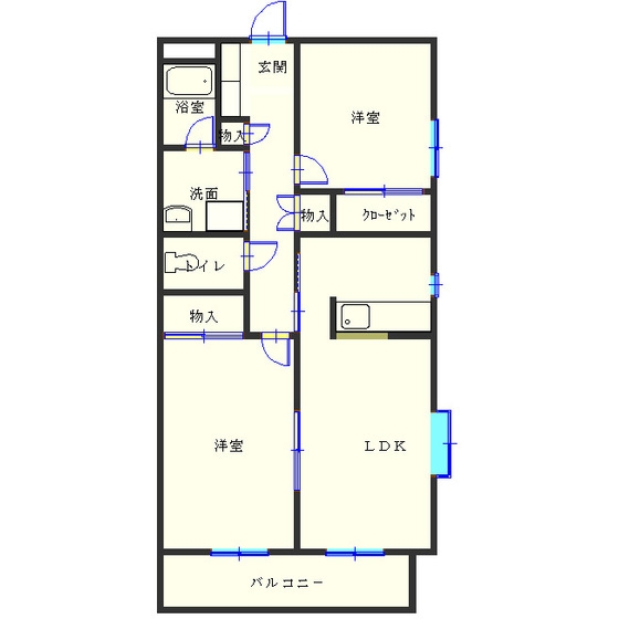 ヴェルドミール五和IIの間取り