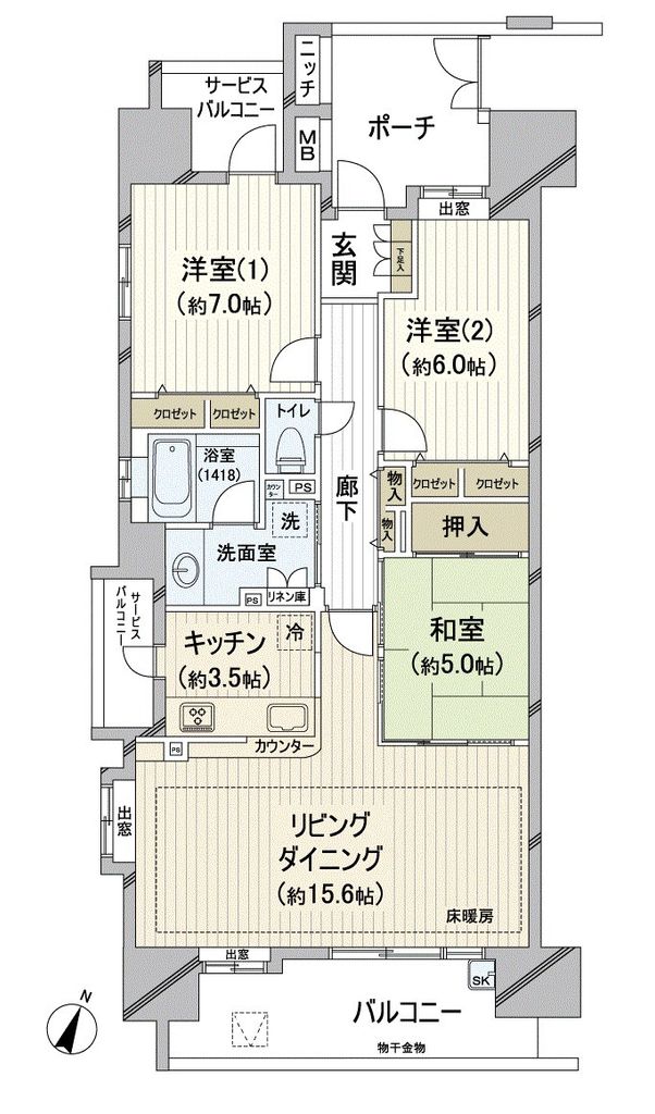 【マックスタワーレジデンス千葉の間取り】