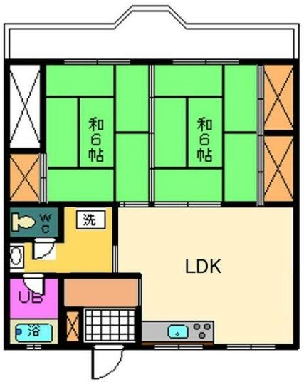 朋栄ハイツ2号館の間取り