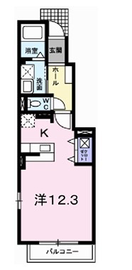 神崎郡福崎町西田原のアパートの間取り