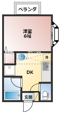 コーポ壱番館の間取り