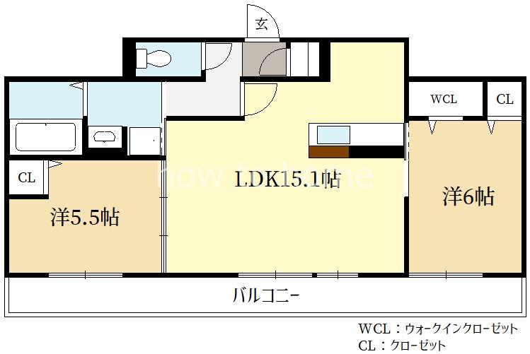 京都市北区上賀茂坂口町のアパートの間取り